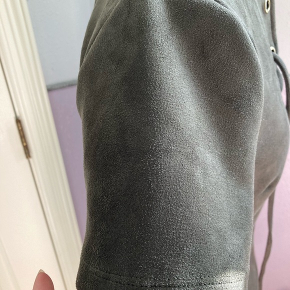 Lulu’s Lace Up Olive Green Dress - Picture 13 of 14